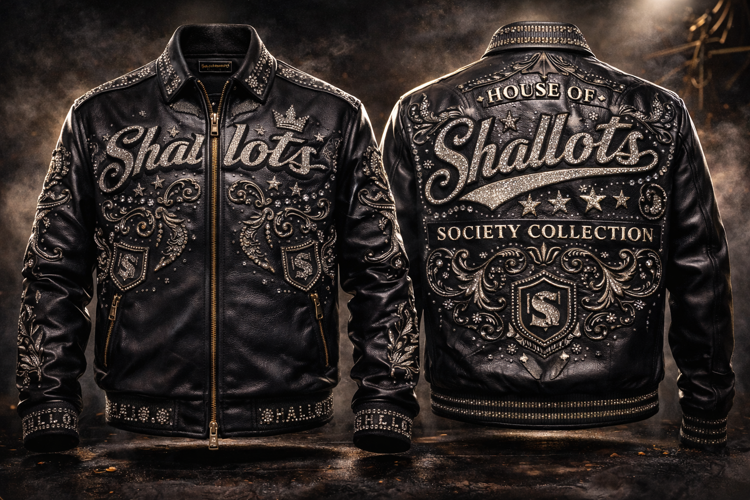 House of shallots society collection- Signature Leather Jacket