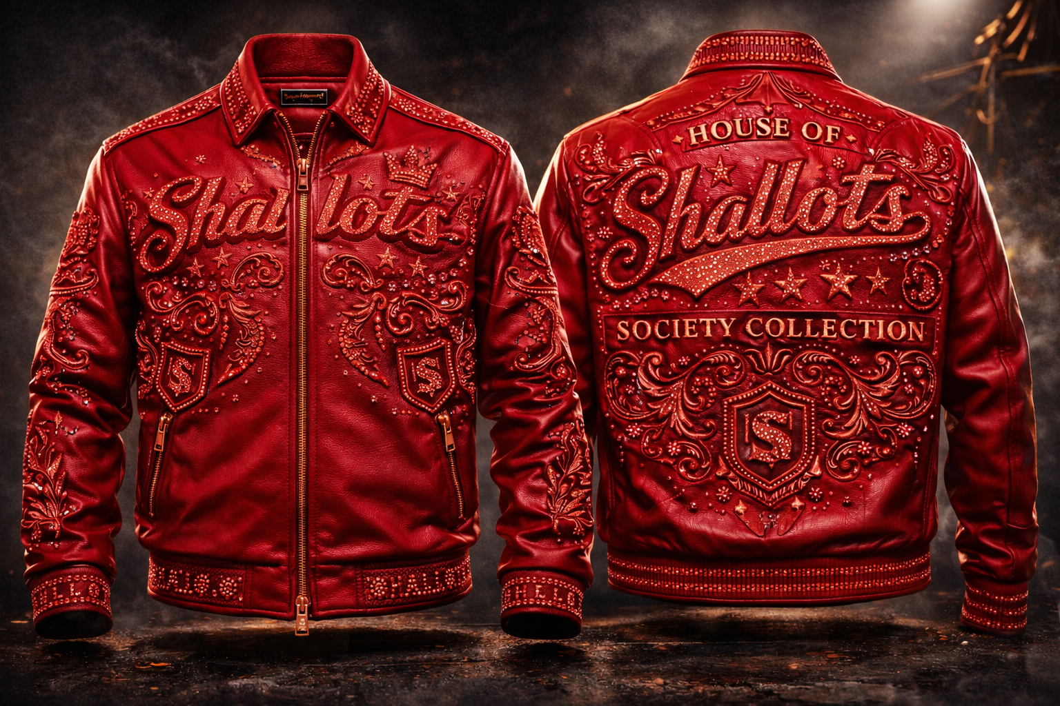 House of shallots society collection- Signature Leather Jacket