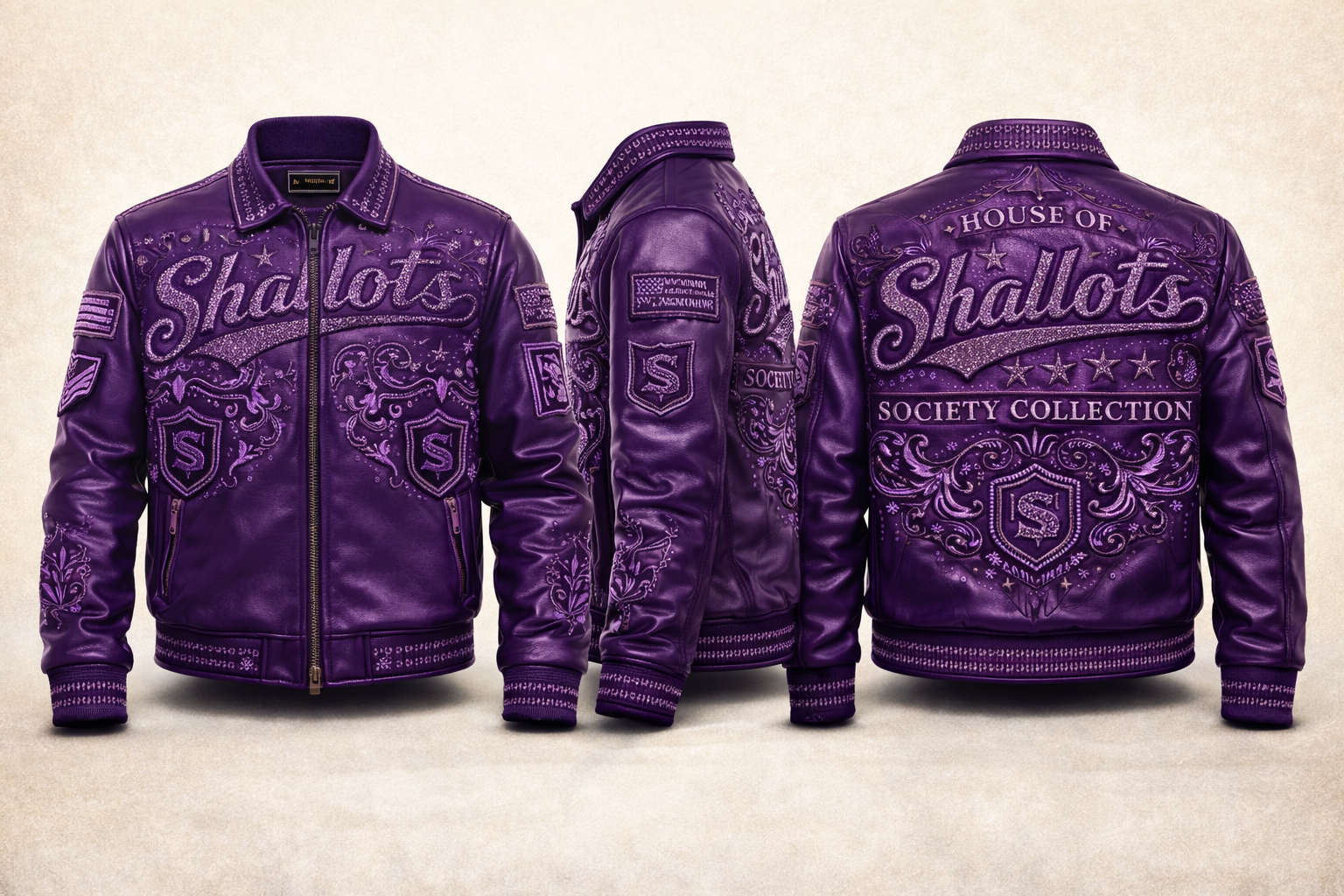 House of shallots society collection- Signature Leather Jacket