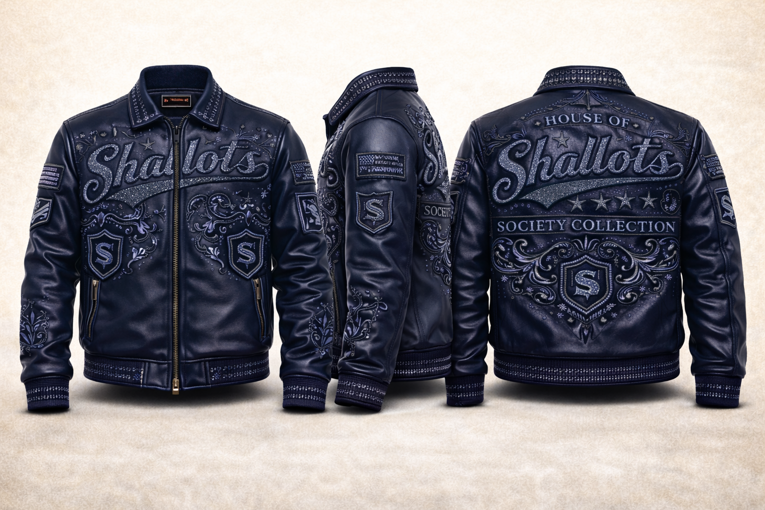 House of shallots society collection- Signature Leather Jacket