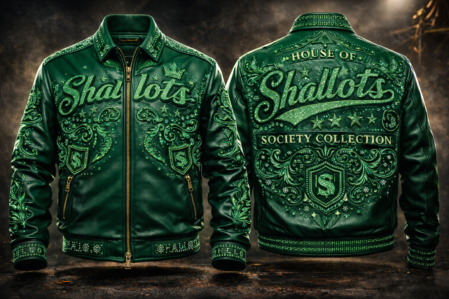 House of shallots society collection- Signature Leather Jacket